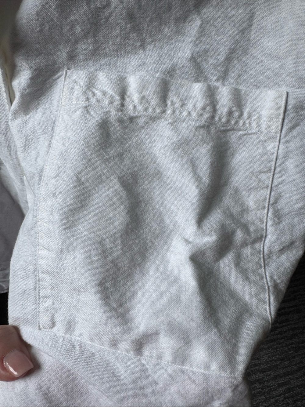 Quince 100% Organic Cotton Relaxed Oxford Shirt White Size Large - Picture 5 of 9
